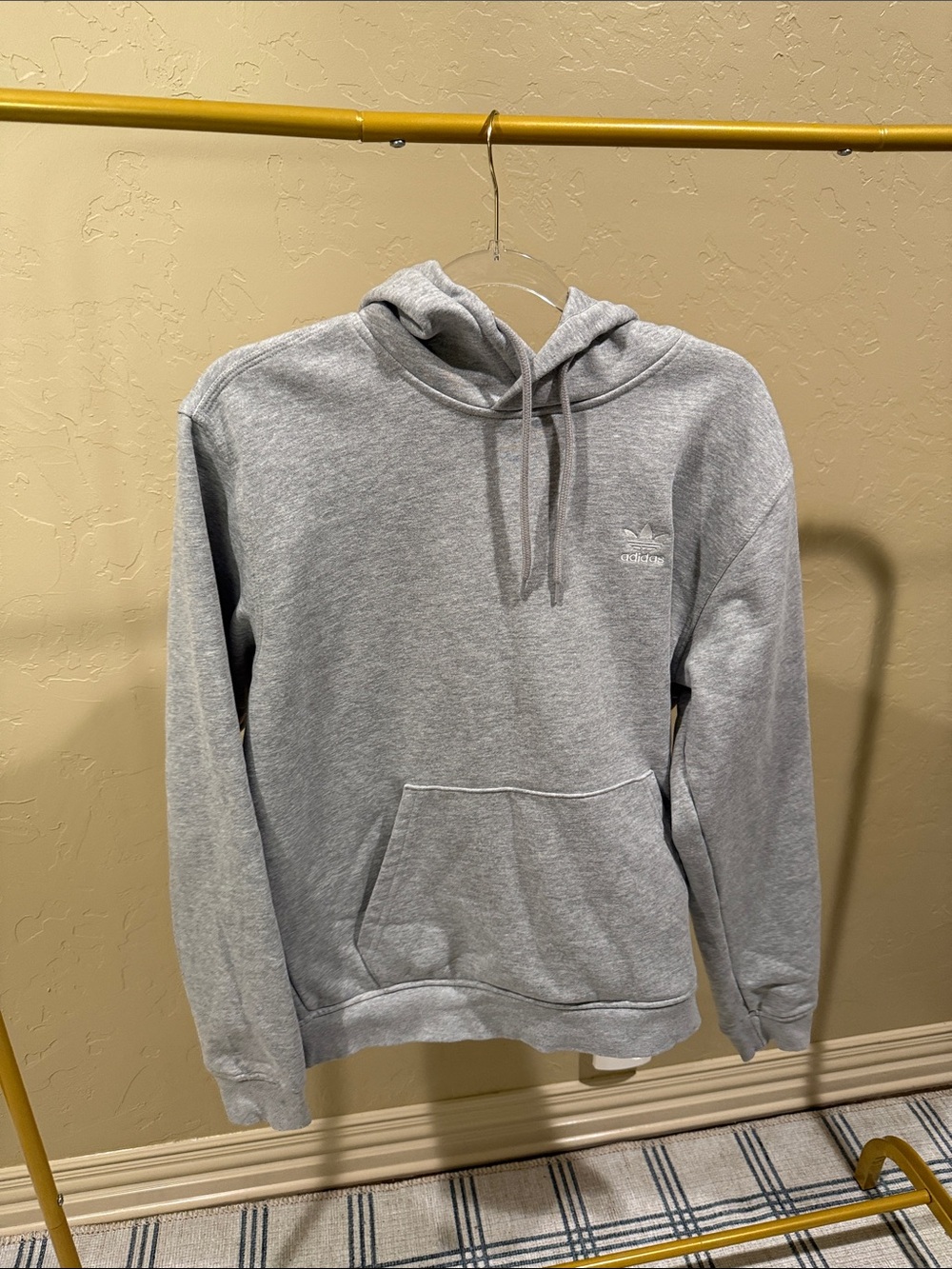 adidas Light Gray Trefoil Pullover Hoodie